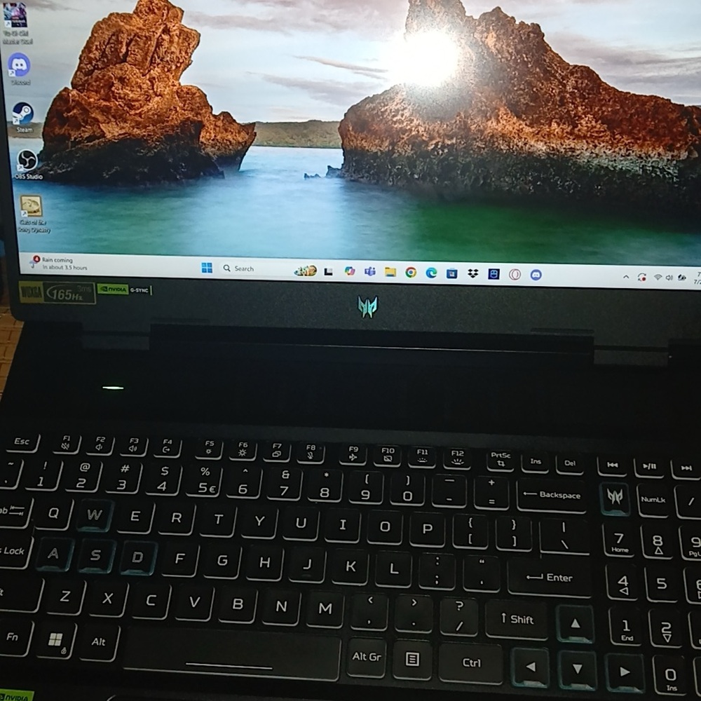 Acer Black Sleek Laptop with Full-Size Keyboard